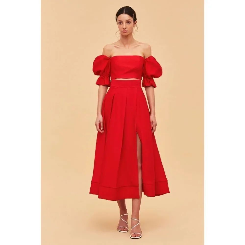 โจC/MEO Collective Still Feel PleatedโRed Sz XS Skirtโจ